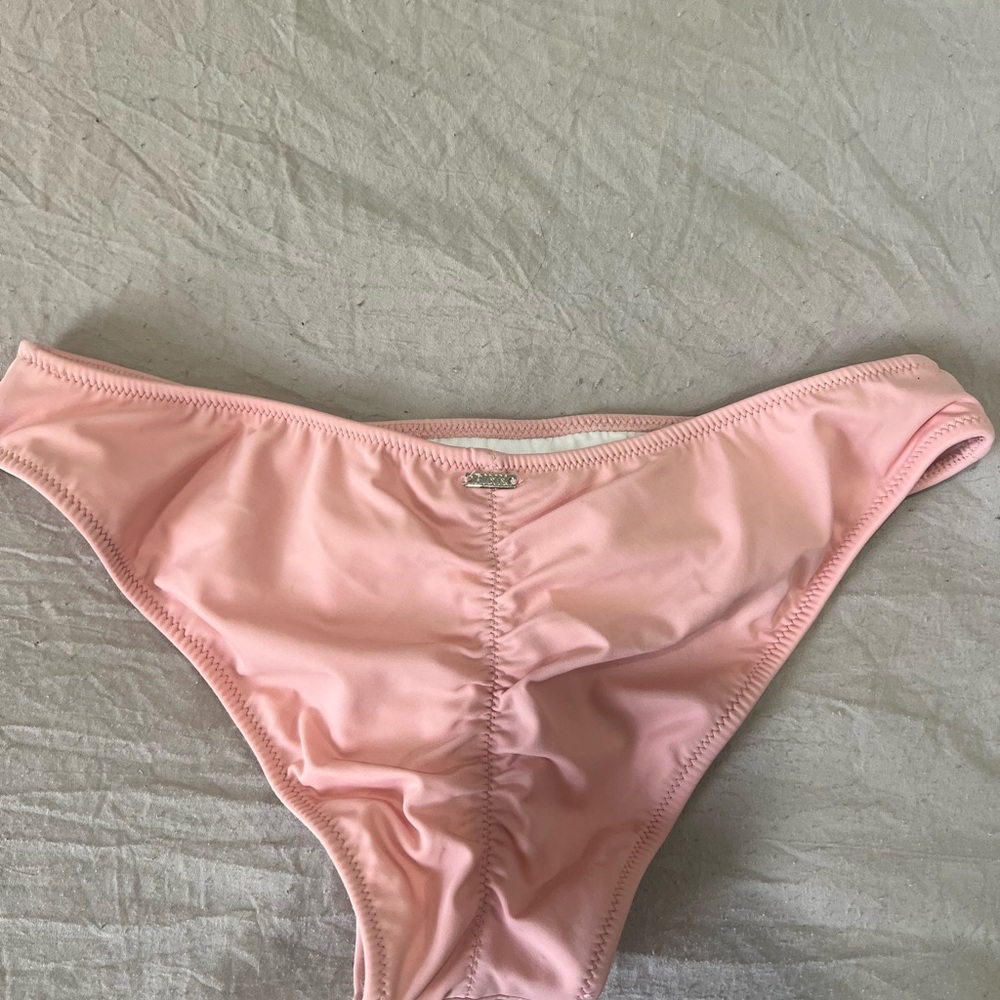 PINK Victoria's Secret Light Pink Ruched Bikini Bottoms - Picture 7 of 8